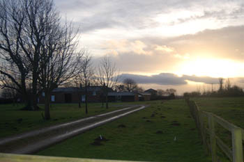 Hill Farm at sunset January 2008